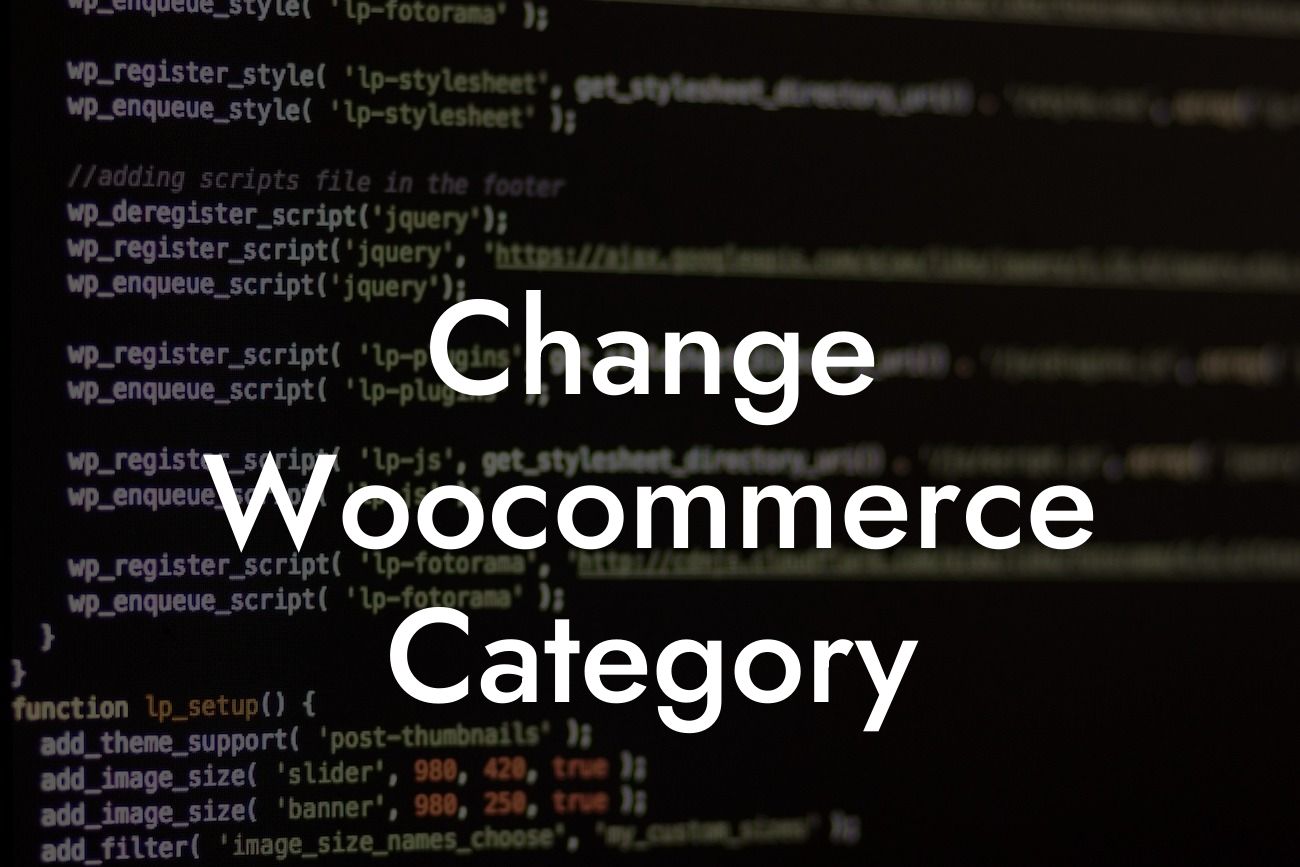 Change Woocommerce Category