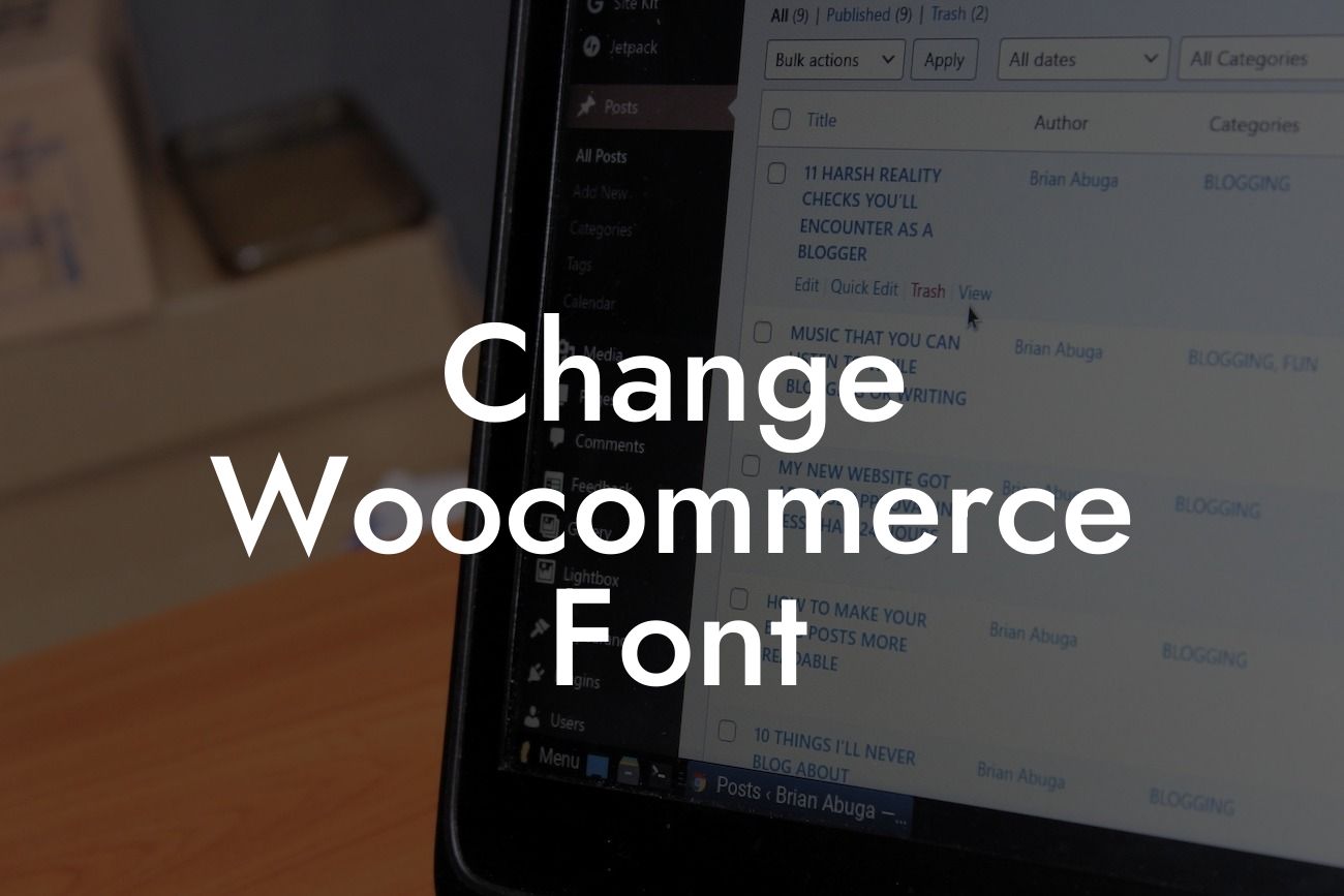 Change Woocommerce Font