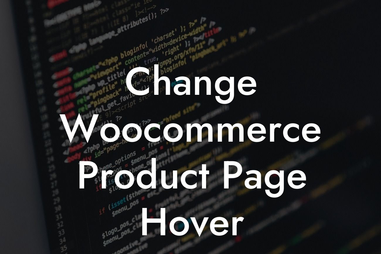 Change Woocommerce Product Page Hover