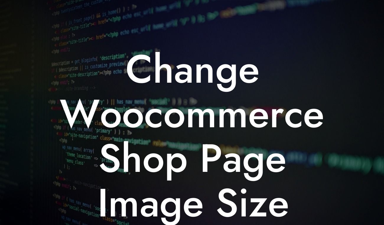 Change Woocommerce Shop Page Image Size