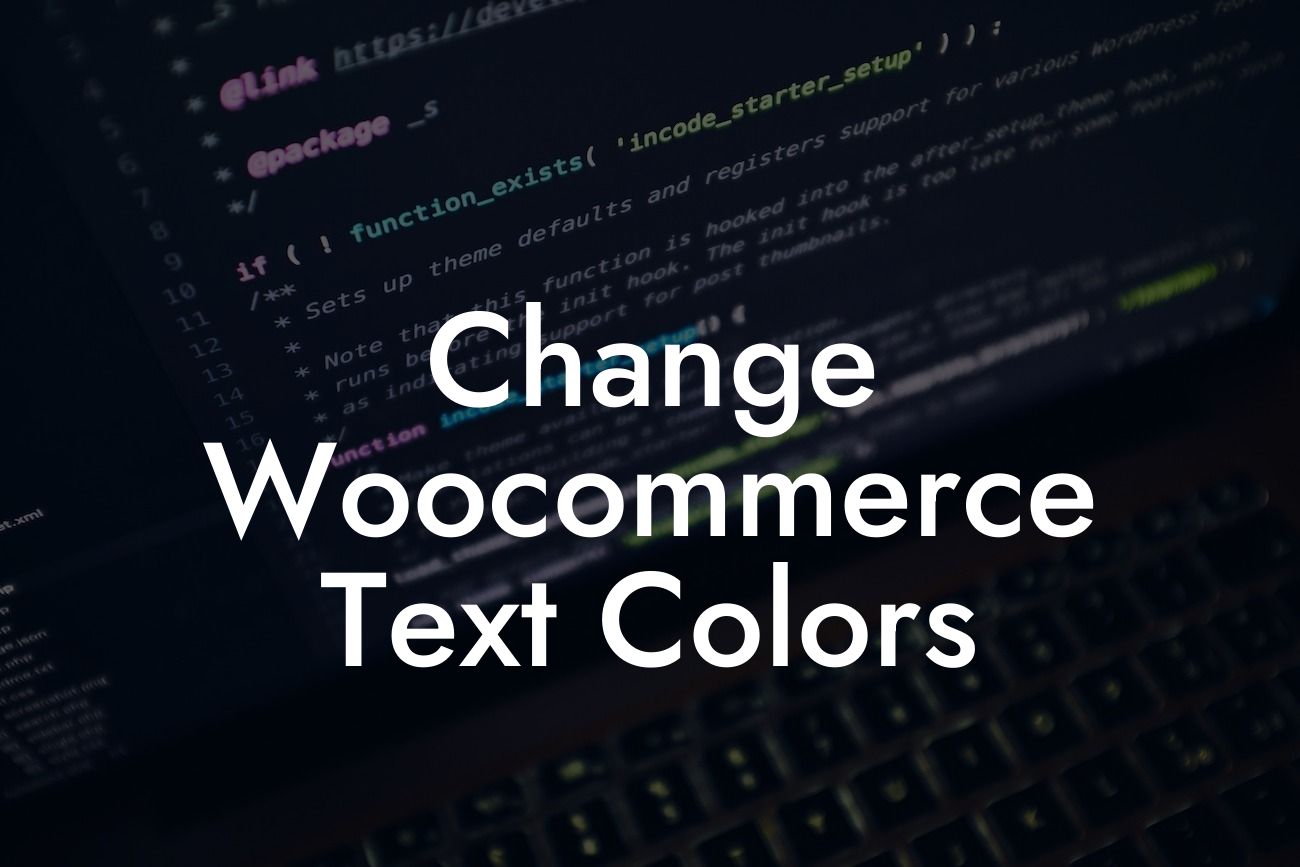 Change Woocommerce Text Colors