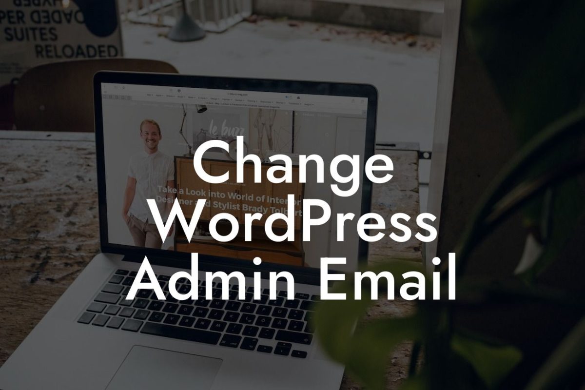 Change WordPress Admin Email