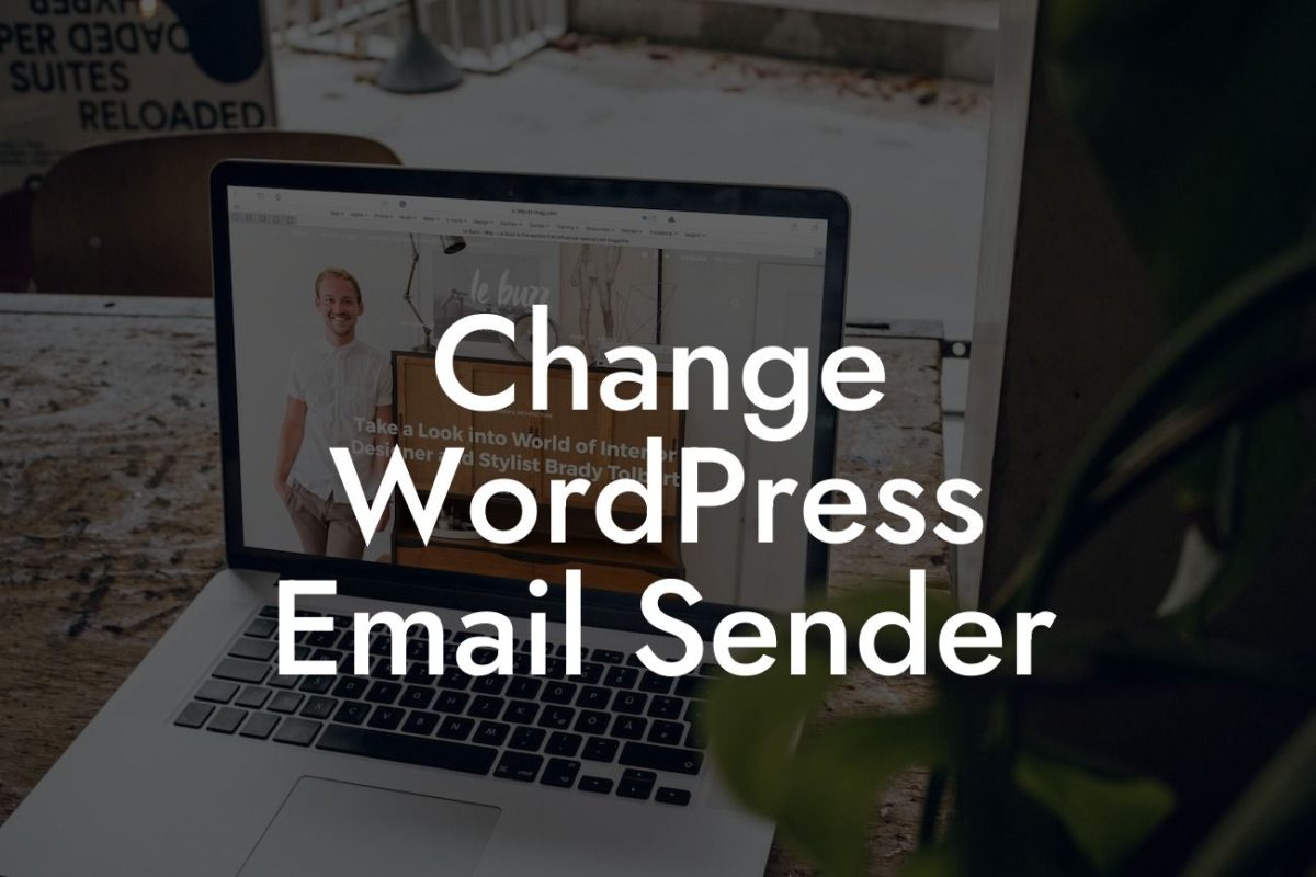 Change WordPress Email Sender