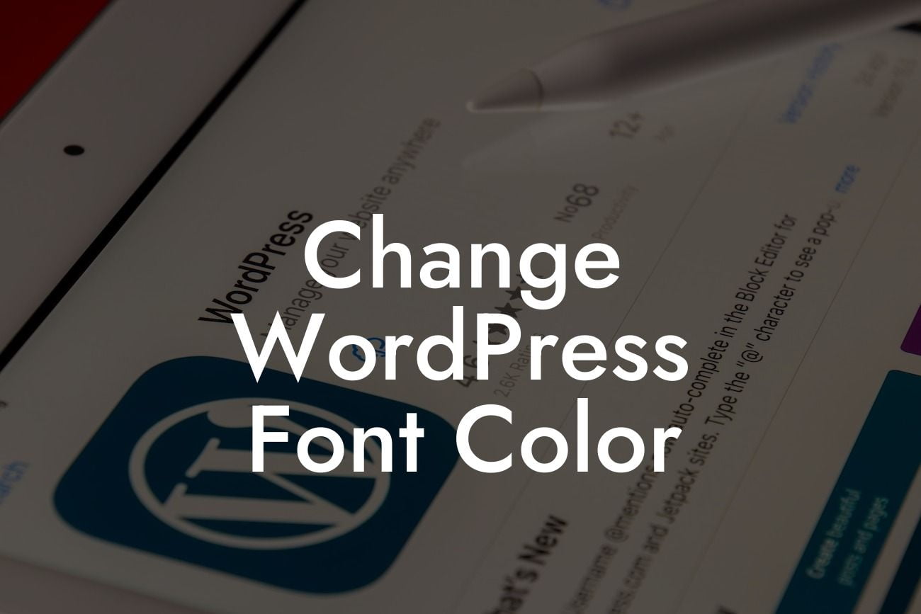 Change WordPress Font Color