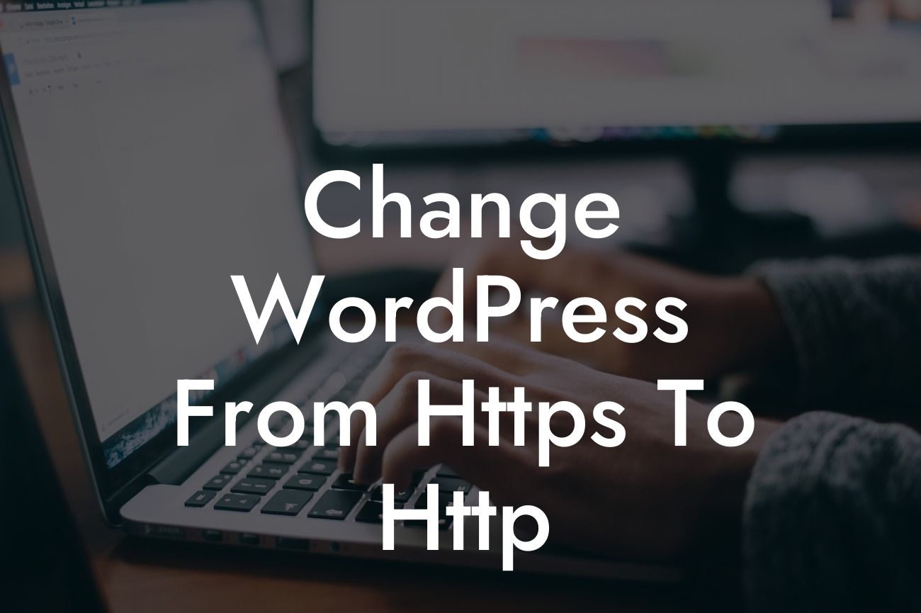 Change WordPress From Https To Http