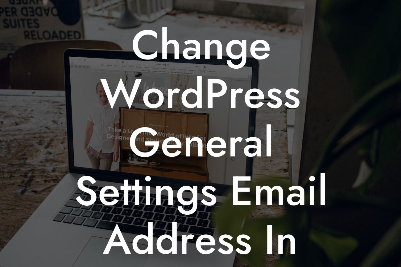 Change WordPress General Settings Email Address In Pypymyadmin