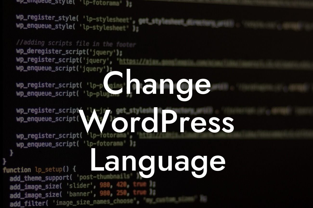 Change WordPress Language