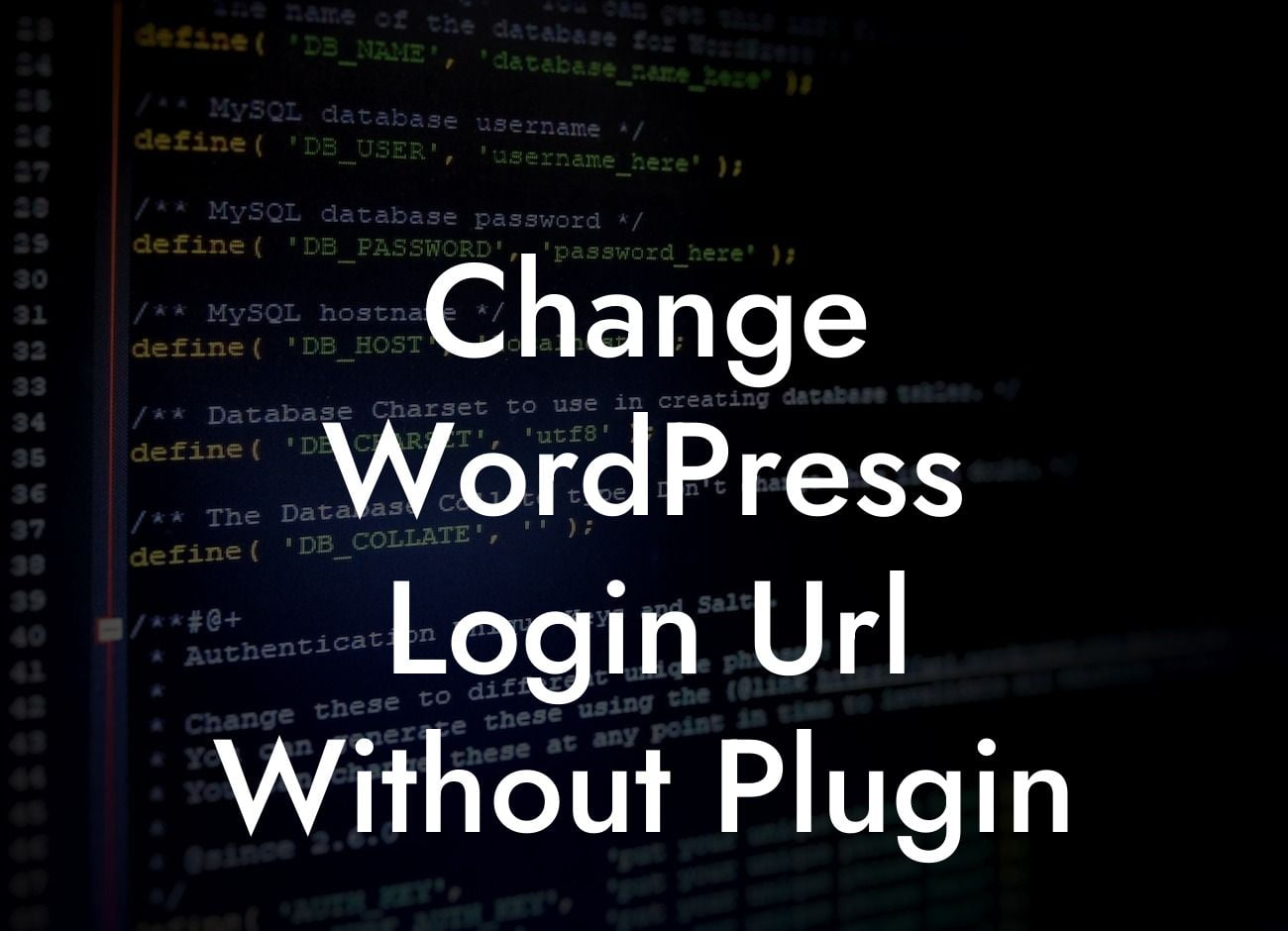 Change WordPress Login Url Without Plugin