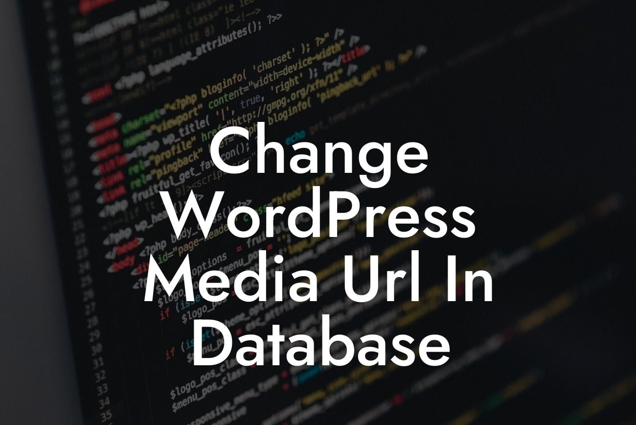 Change WordPress Media Url In Database