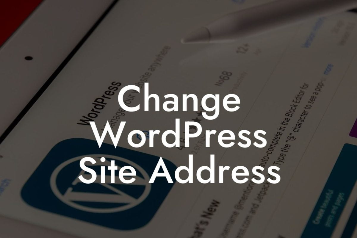 Change WordPress Site Address