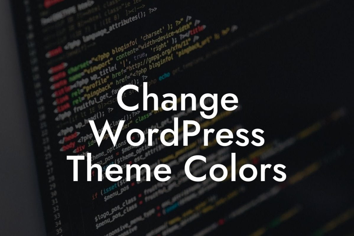 Change WordPress Theme Colors