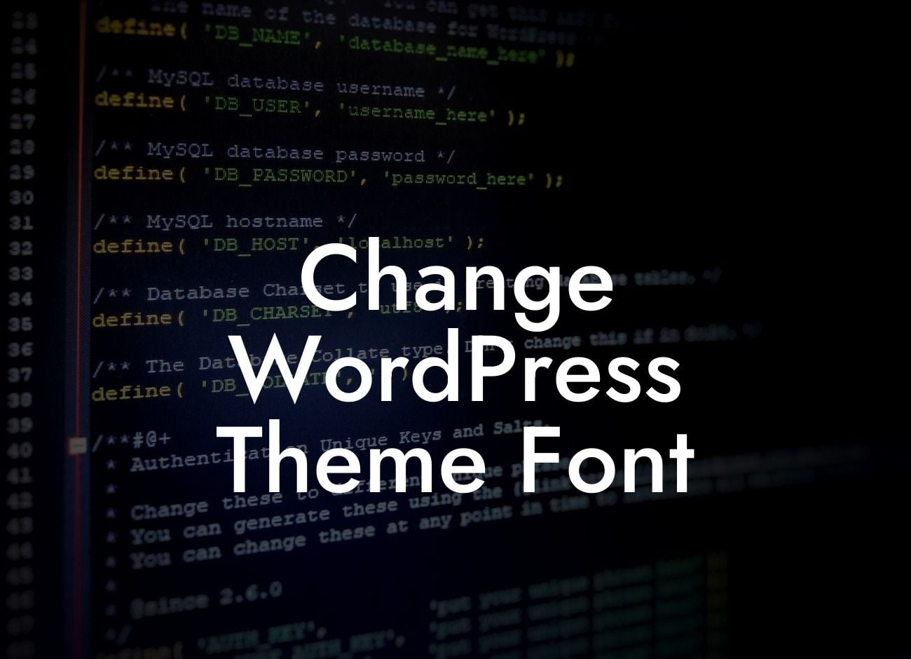 Change WordPress Theme Font