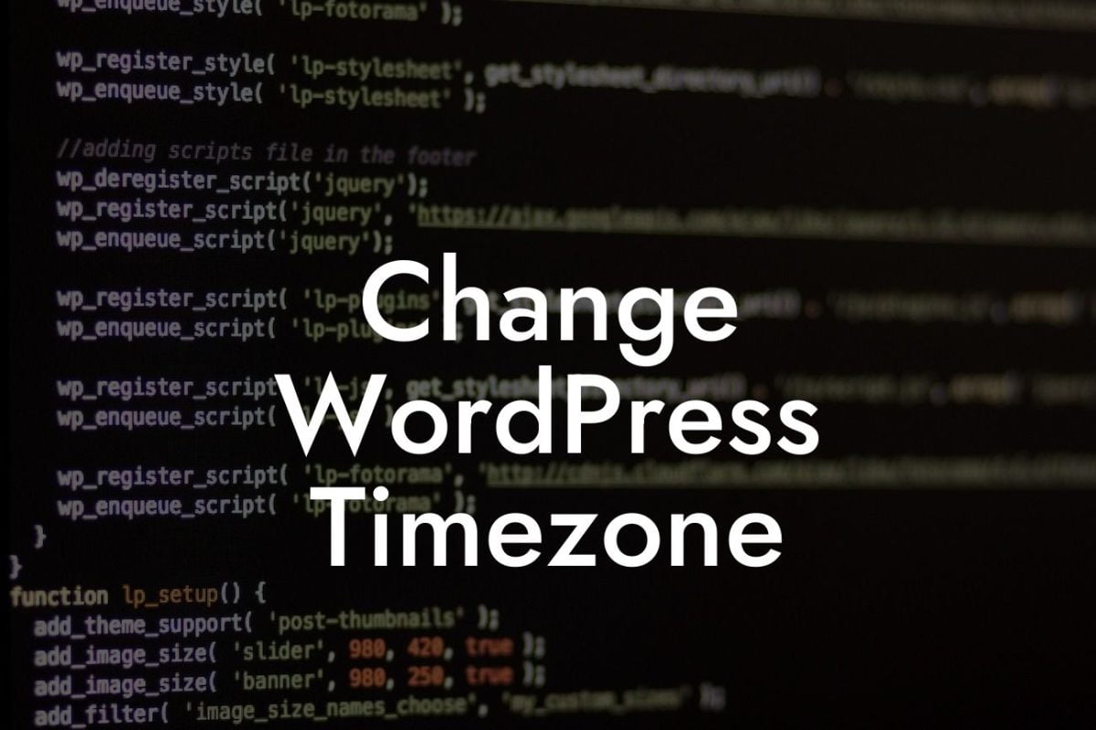 Change WordPress Timezone