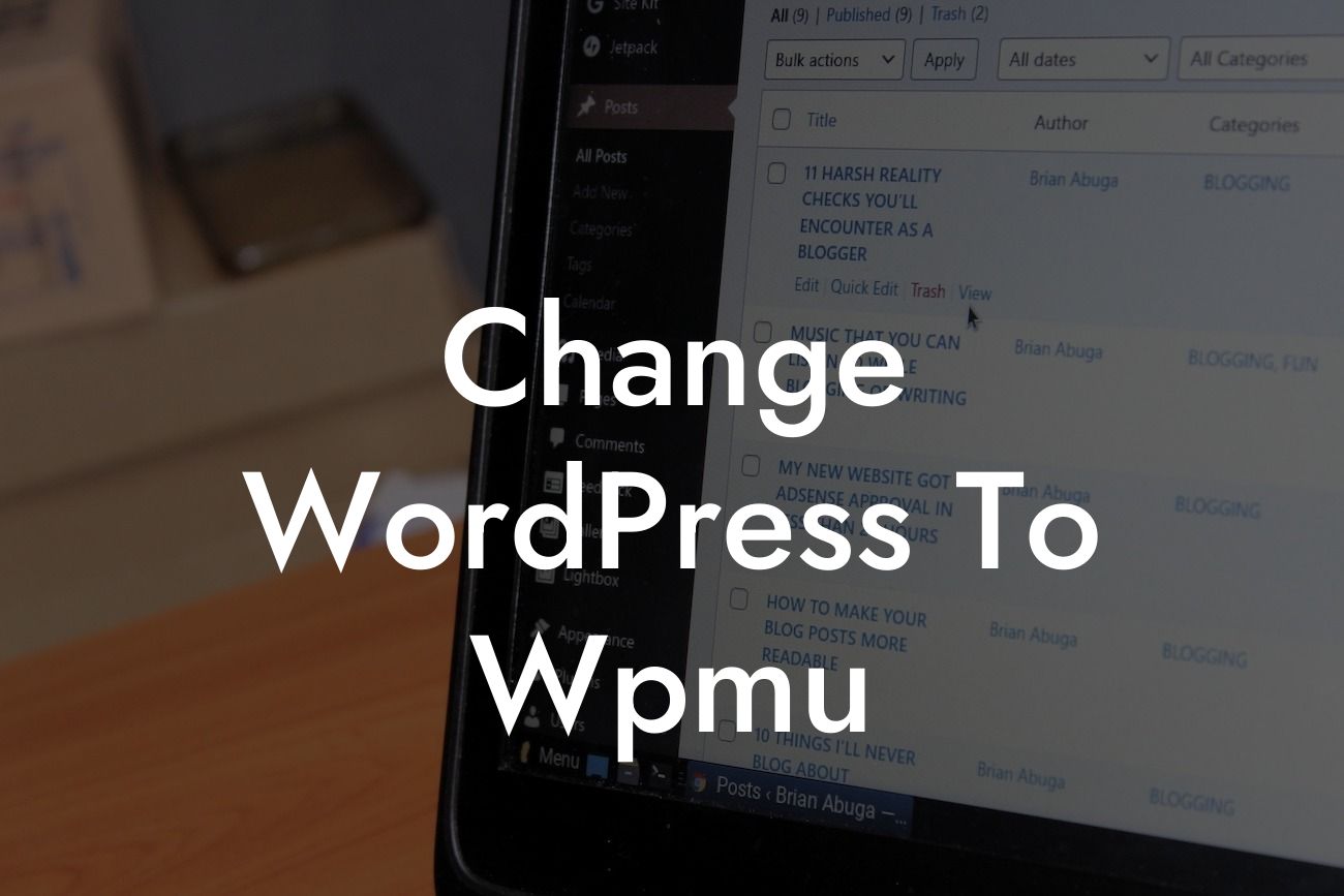 Change WordPress To Wpmu