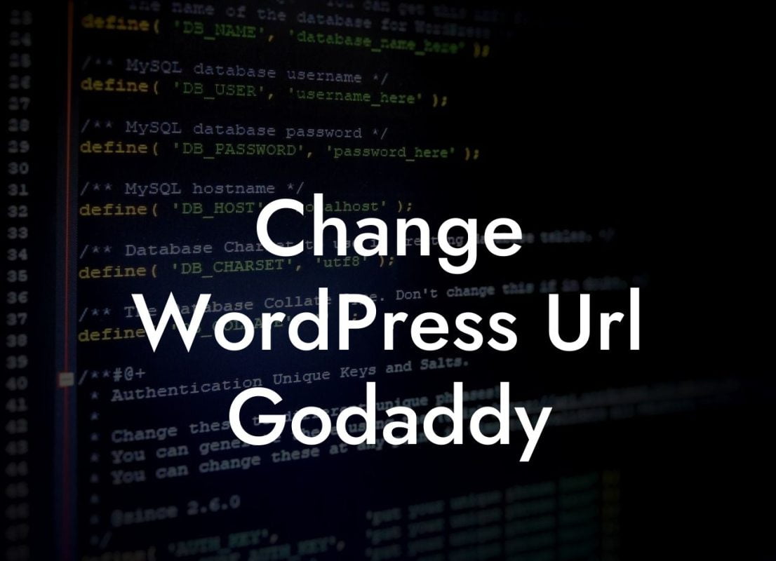 Change WordPress Url Godaddy