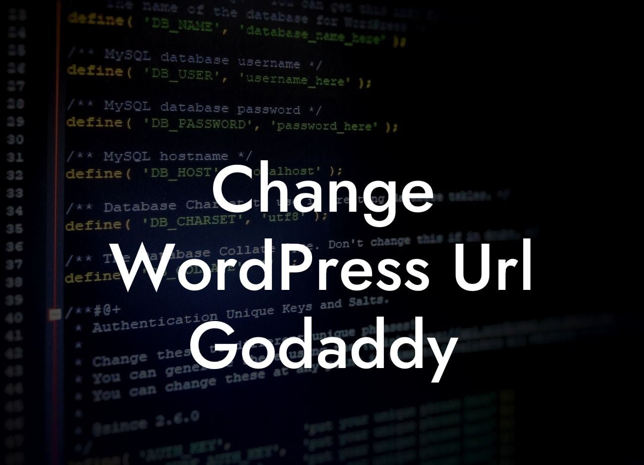 Change WordPress Url Godaddy