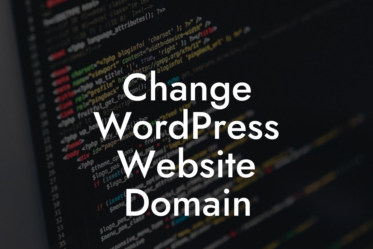 Change WordPress Website Domain