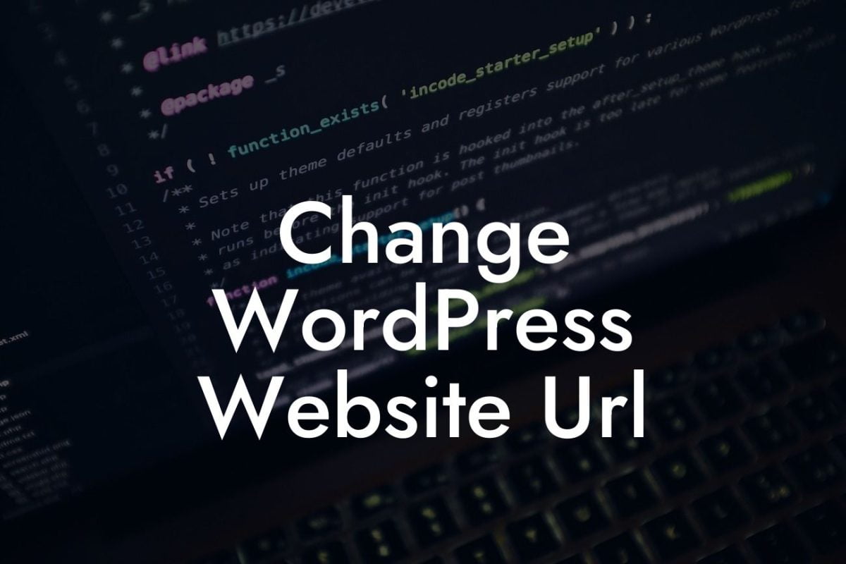 Change WordPress Website Url