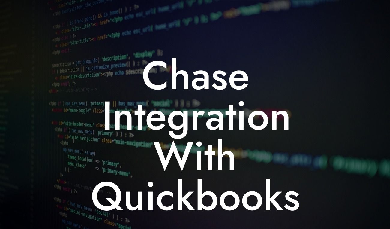 Chase Integration With Quickbooks