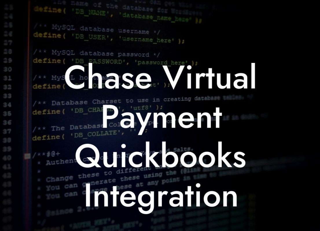 Chase Virtual Payment Quickbooks Integration