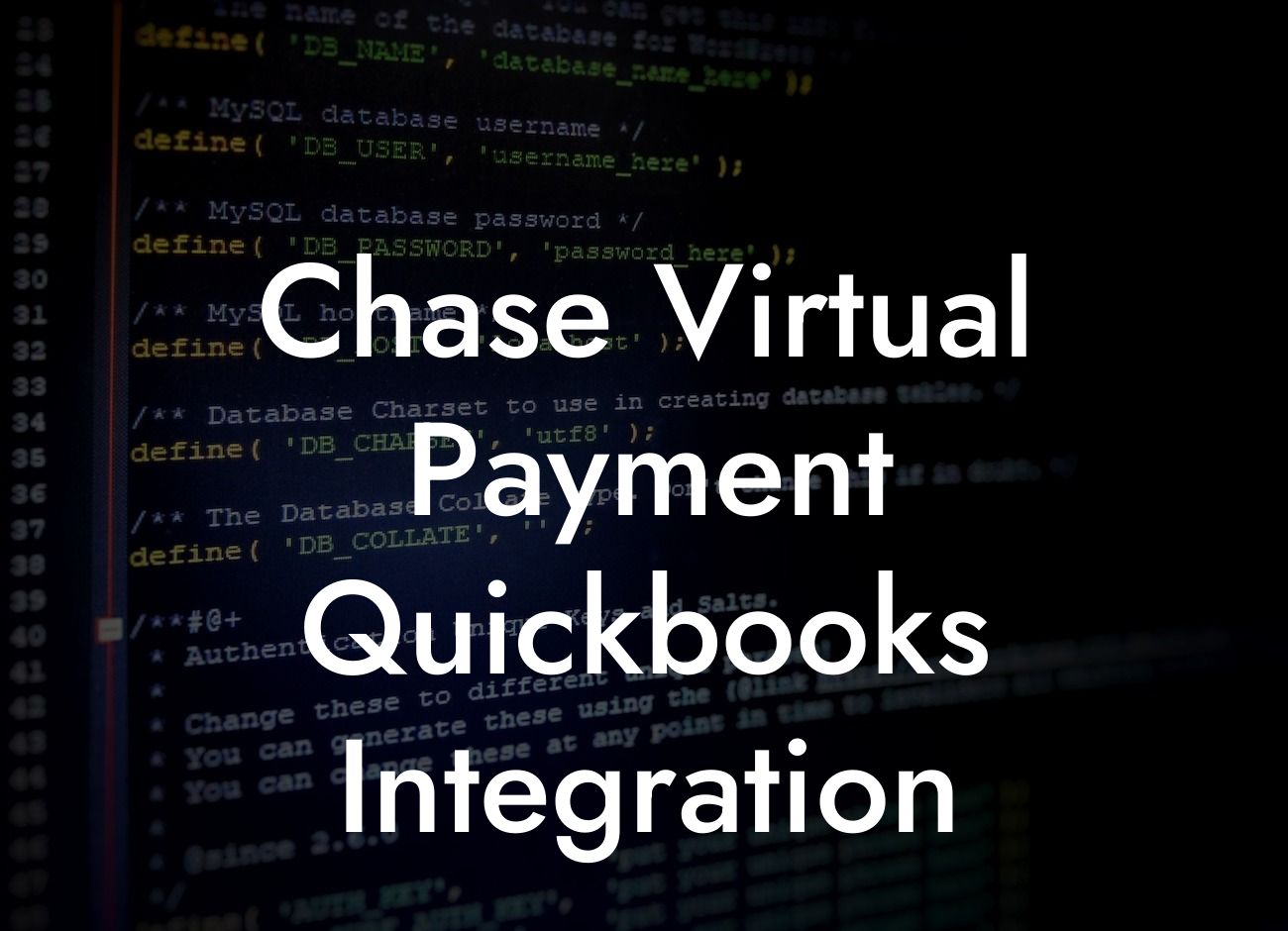 Chase Virtual Payment Quickbooks Integration