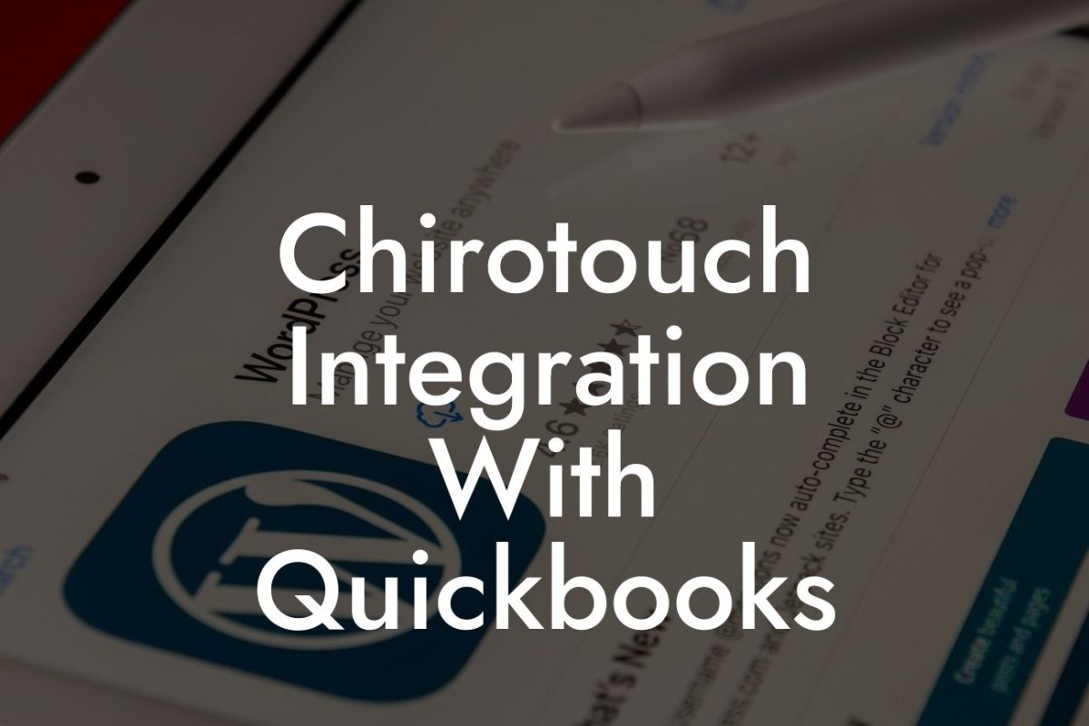 Chirotouch Integration With Quickbooks