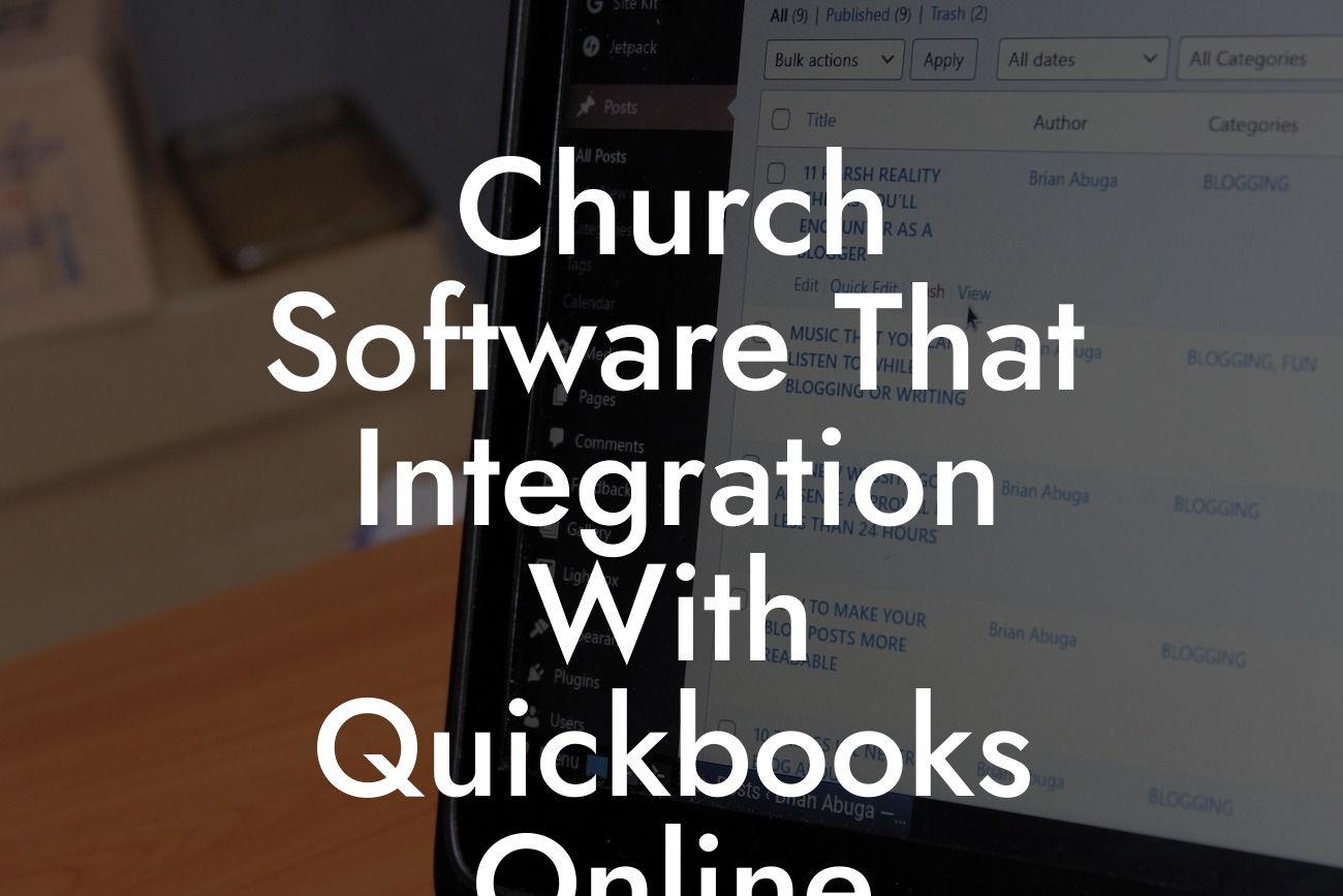 Church Software That Integration With Quickbooks Online