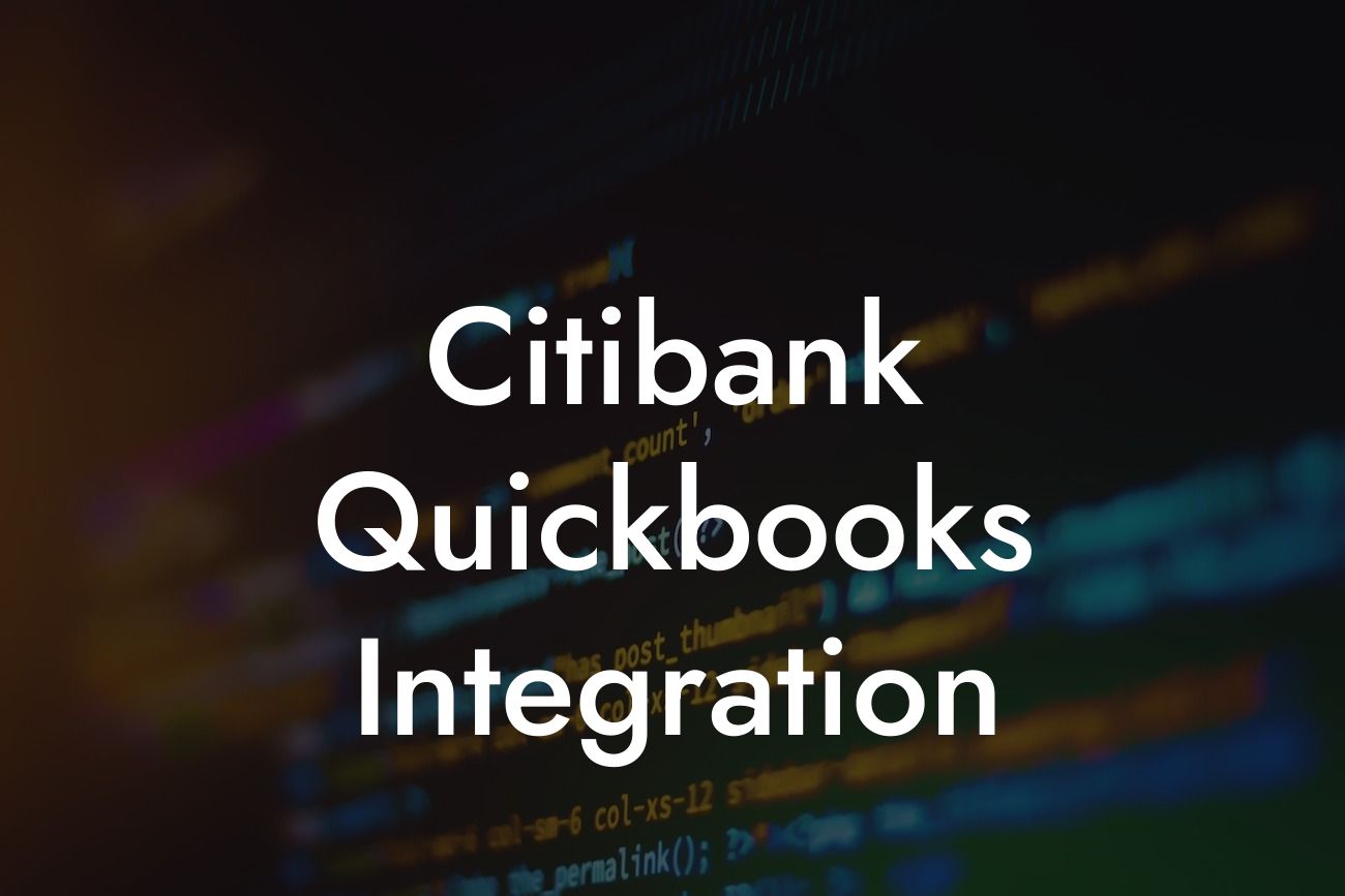 Citibank Quickbooks Integration