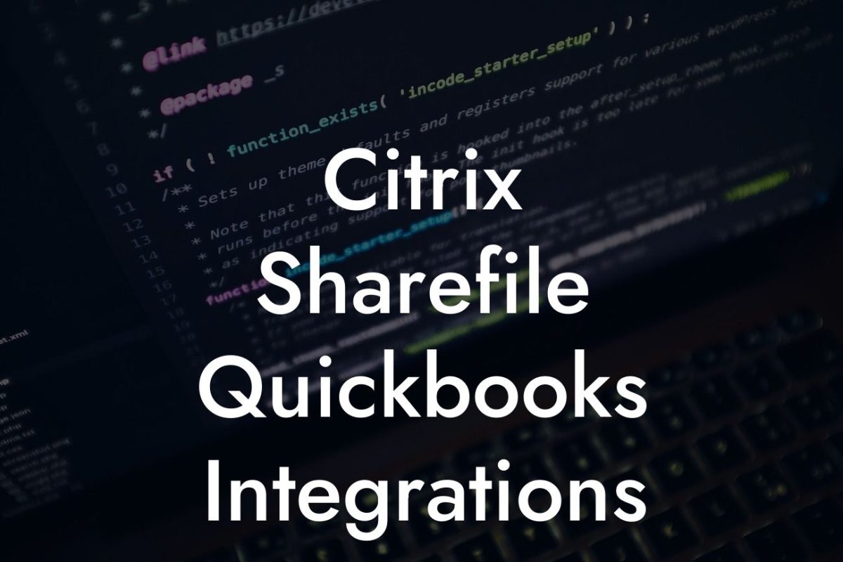 Citrix Sharefile Quickbooks Integrations