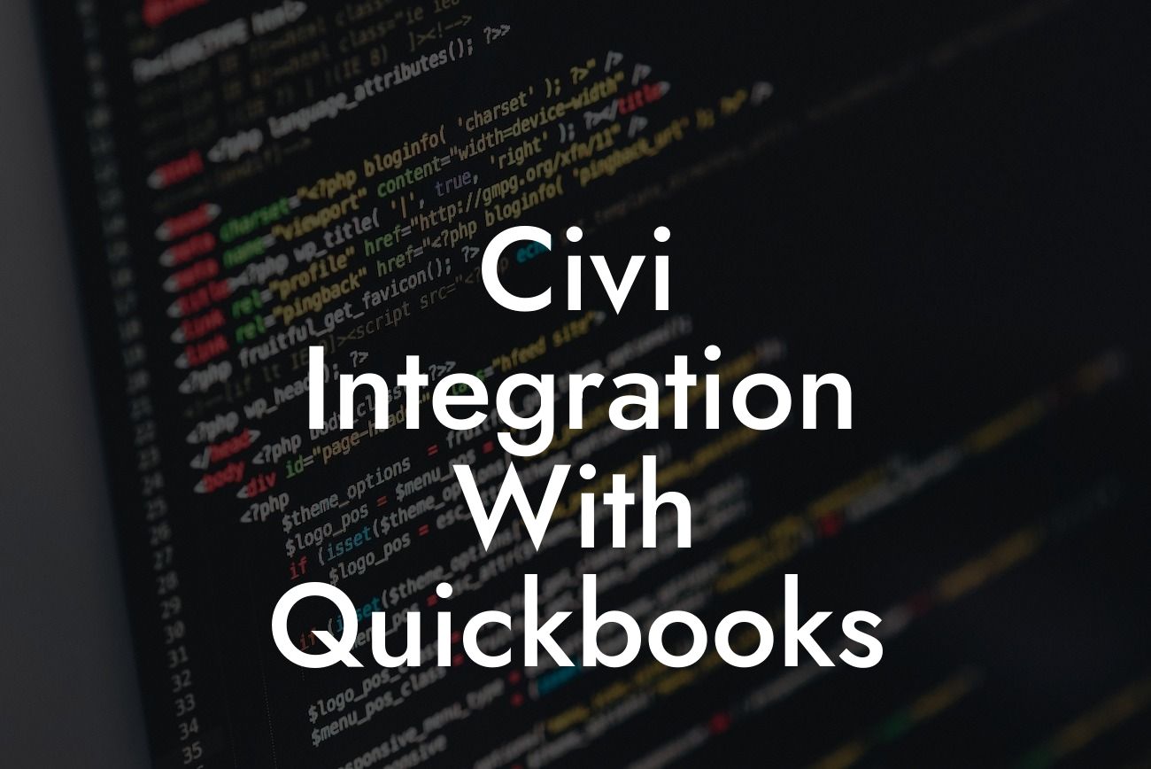 Civi Integration With Quickbooks