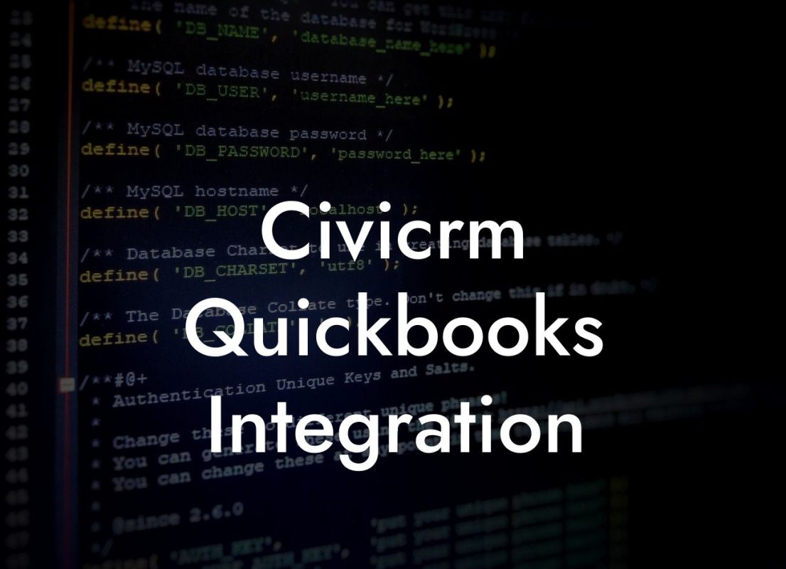 Civicrm Quickbooks Integration