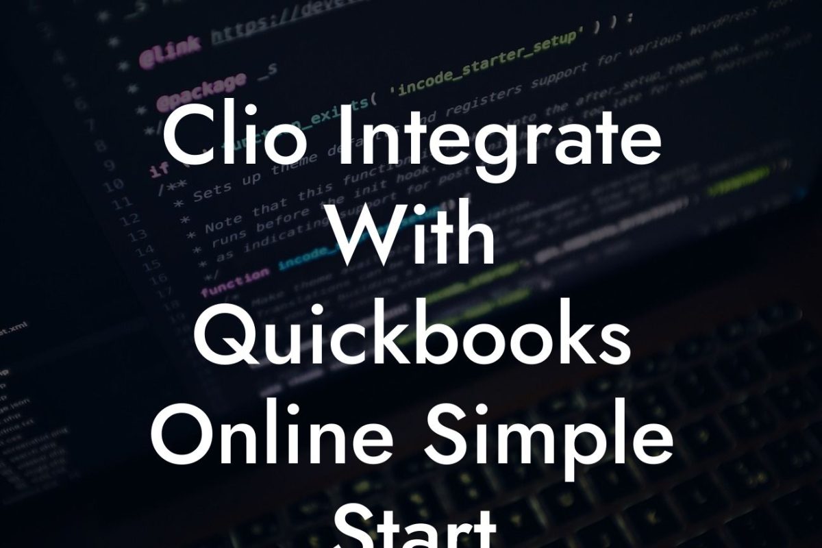 Clio Integrate With Quickbooks Online Simple Start