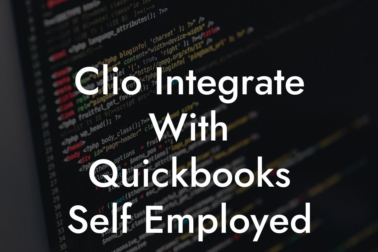 Clio Integrate With Quickbooks Self Employed