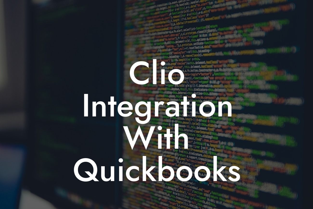 Clio Integration With Quickbooks