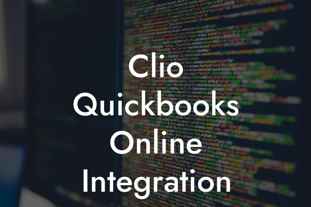 Clio Quickbooks Online Integration