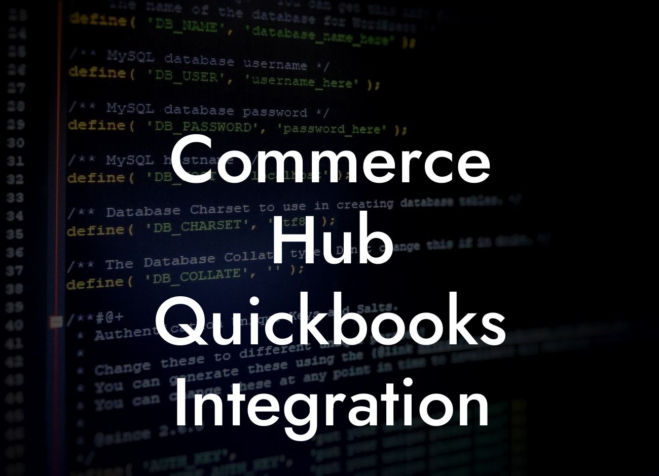 Commerce Hub Quickbooks Integration