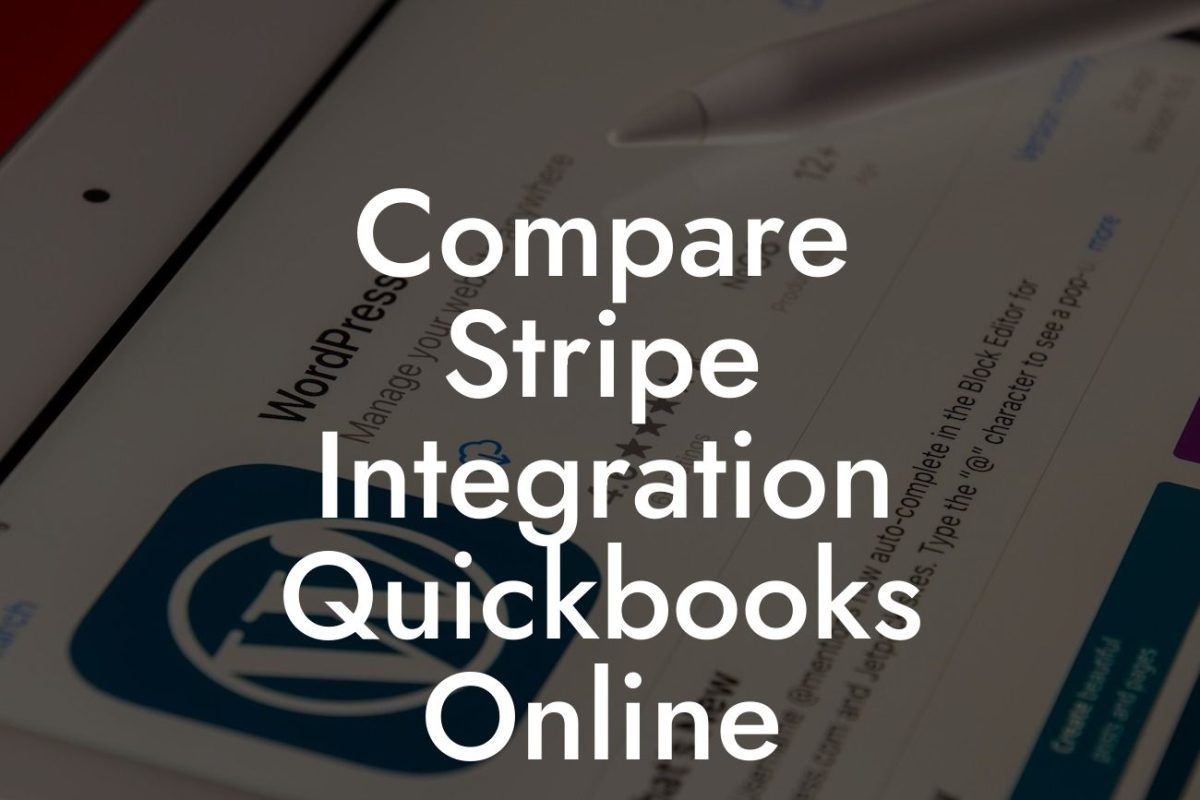 Compare Stripe Integration Quickbooks Online