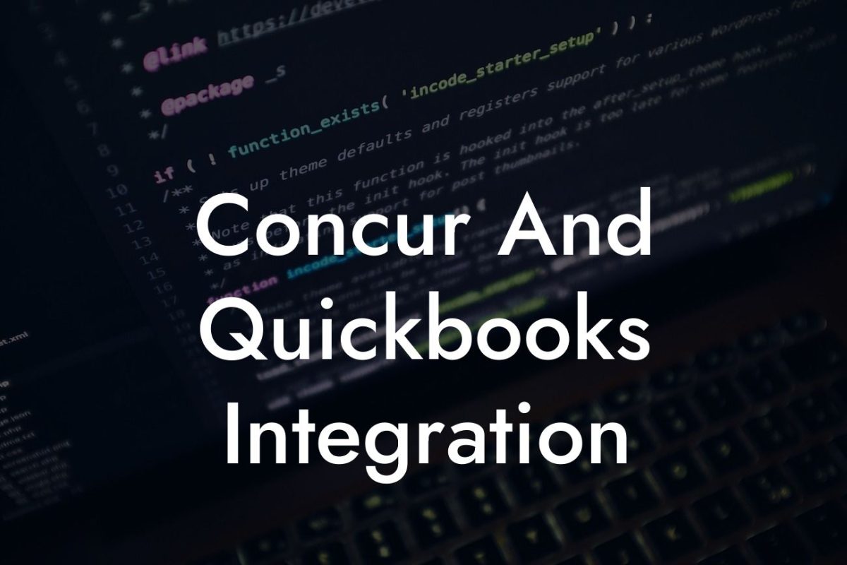 Concur And Quickbooks Integration