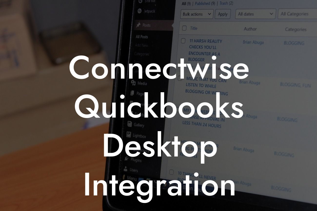 Connectwise Quickbooks Desktop Integration