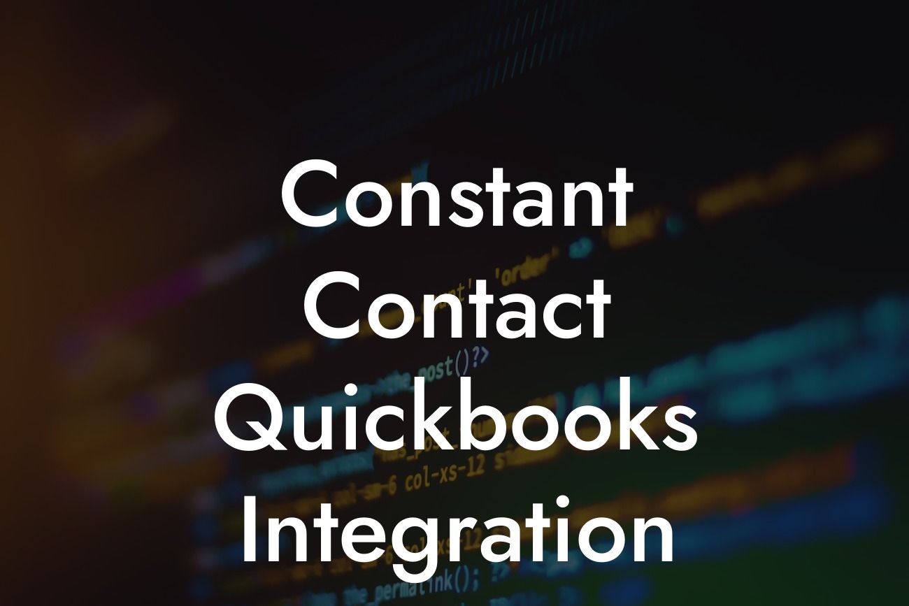 Constant Contact Quickbooks Integration