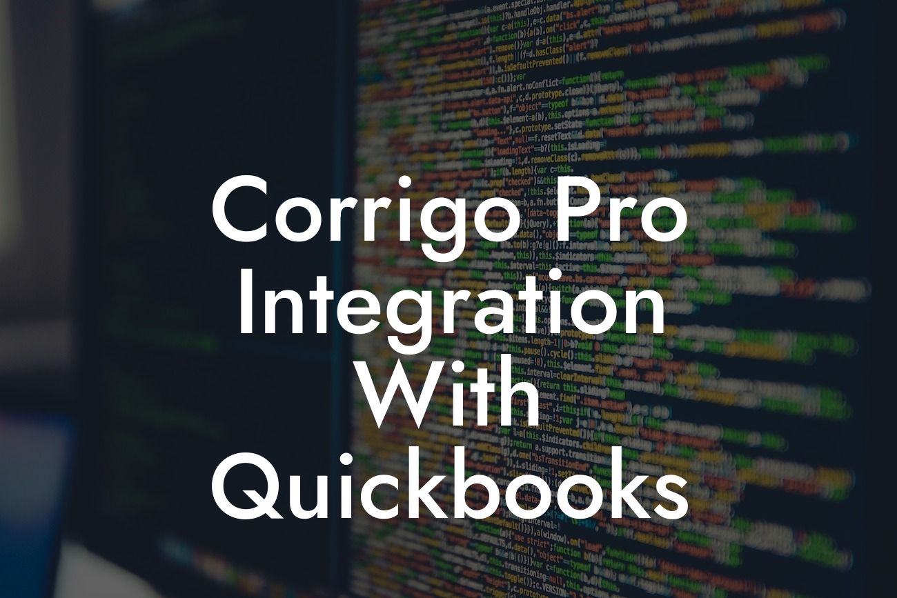 Corrigo Pro Integration With Quickbooks