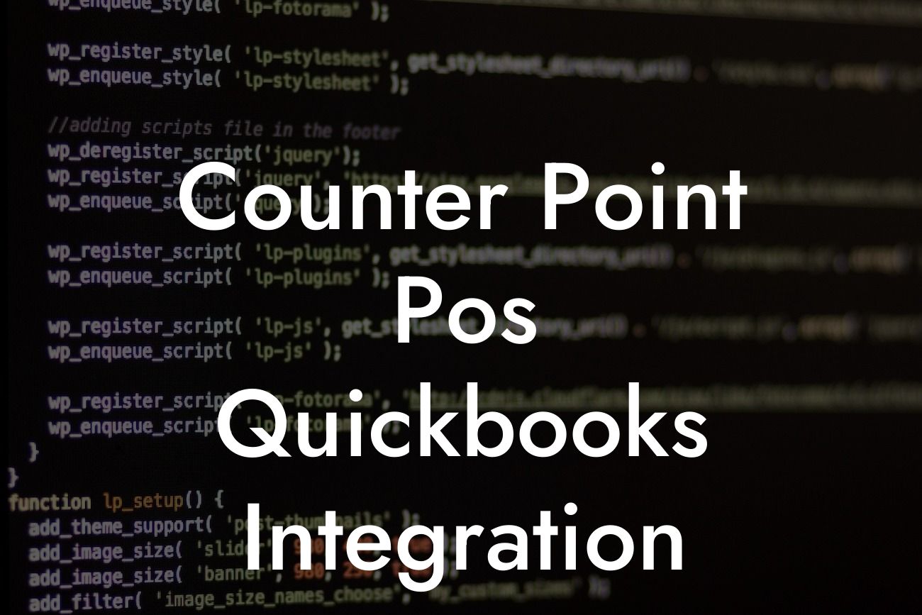 Counter Point Pos Quickbooks Integration