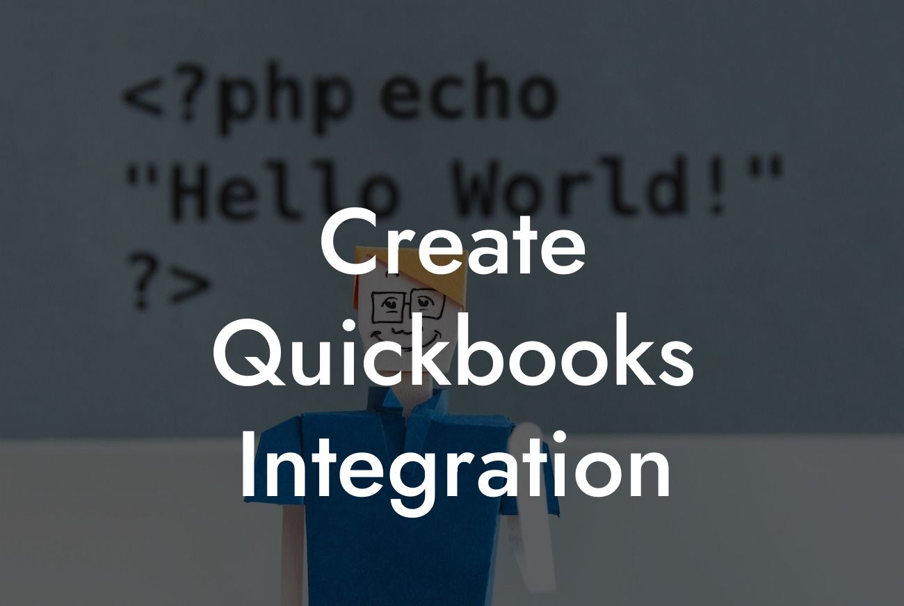 Create Quickbooks Integration