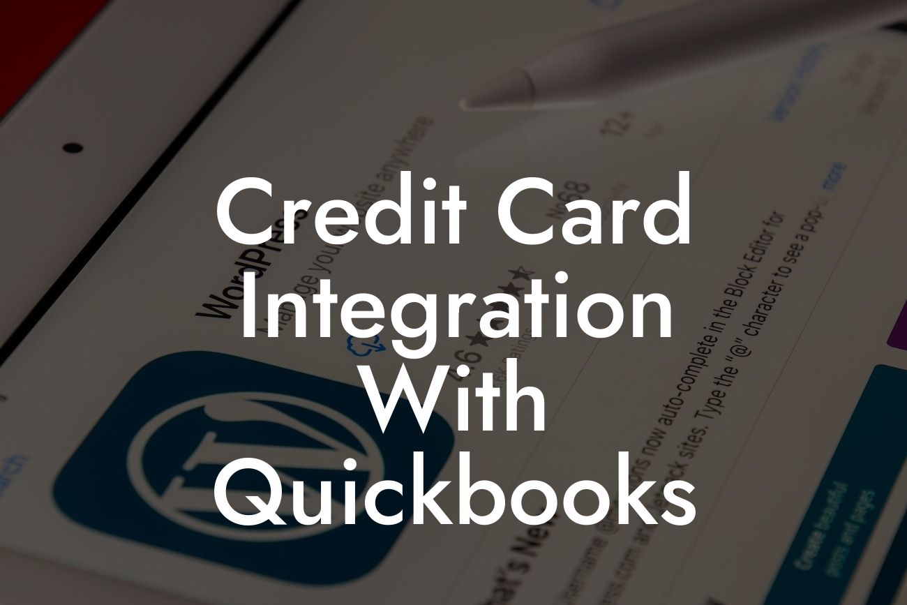 Credit Card Integration With Quickbooks