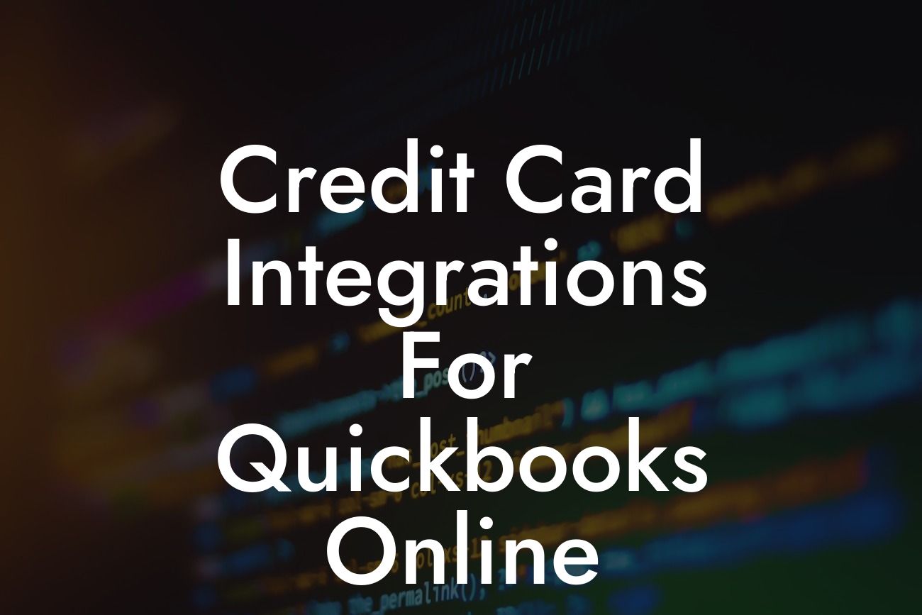 Credit Card Integrations For Quickbooks Online