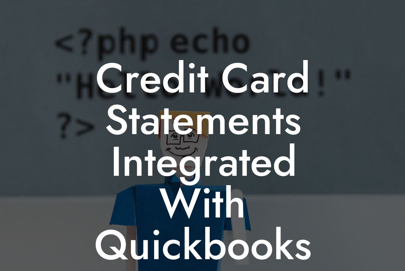 Credit Card Statements Integrated With Quickbooks