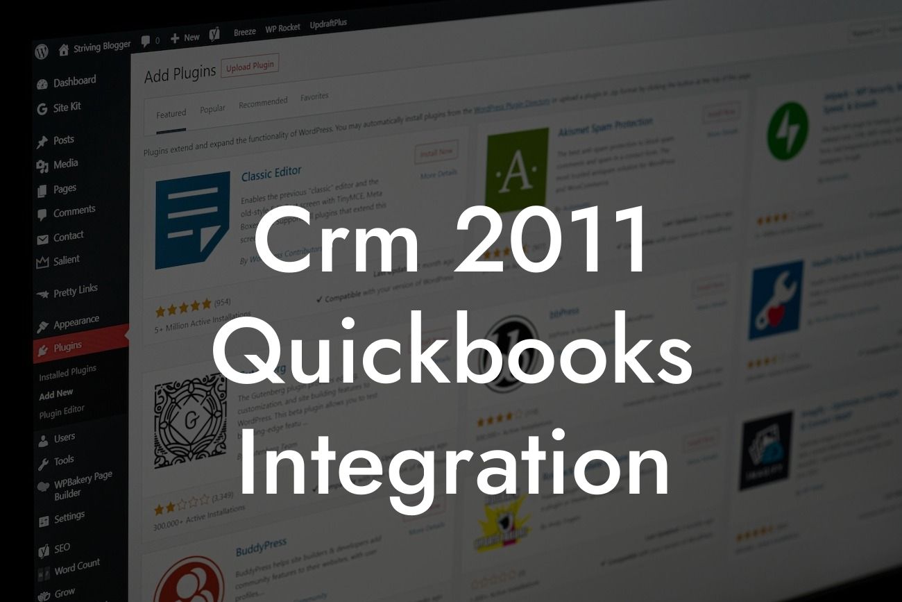Crm 2011 Quickbooks Integration