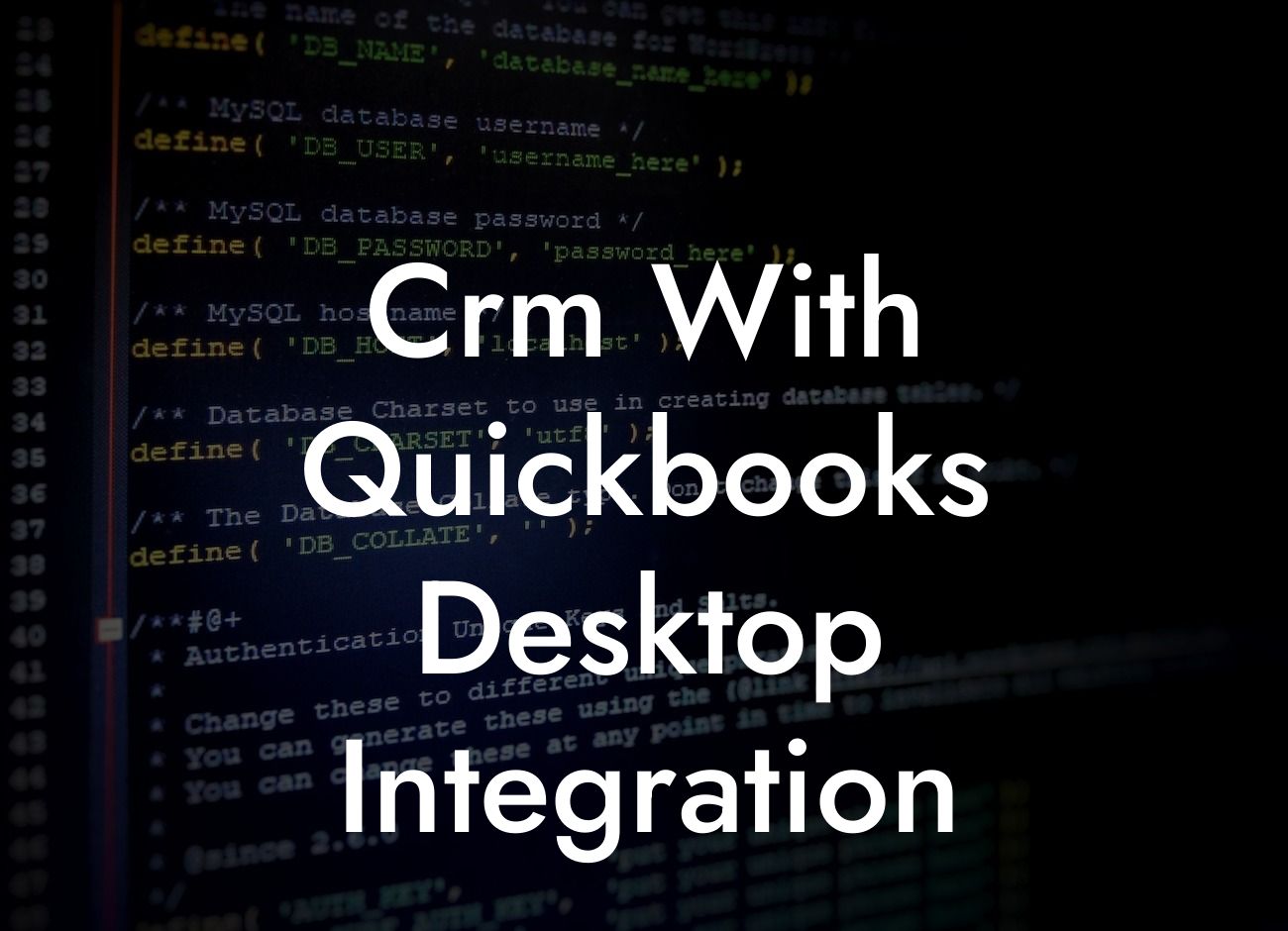 Crm With Quickbooks Desktop Integration