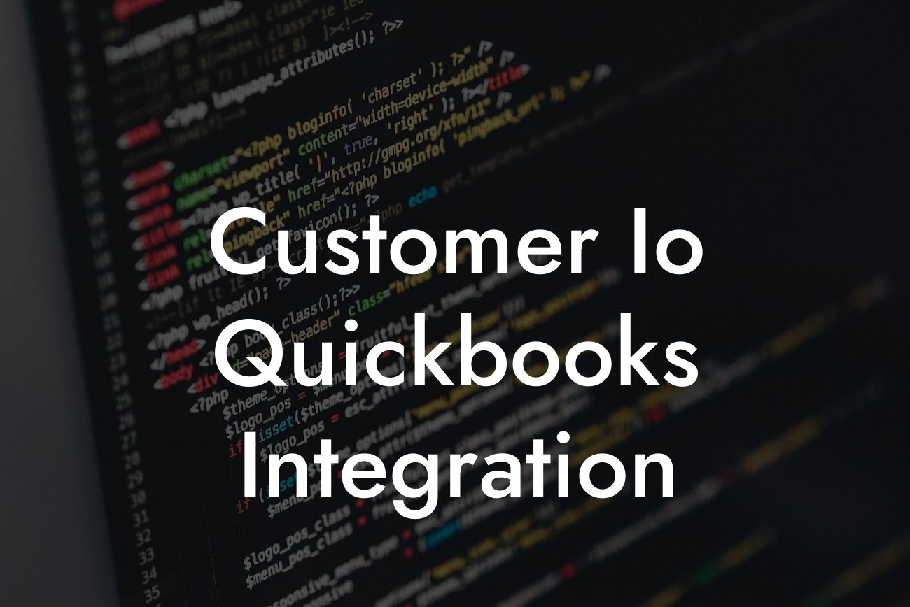 Customer Io Quickbooks Integration