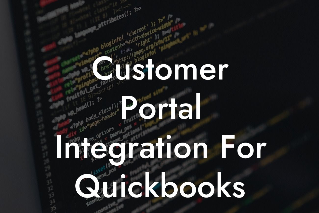 Customer Portal Integration For Quickbooks